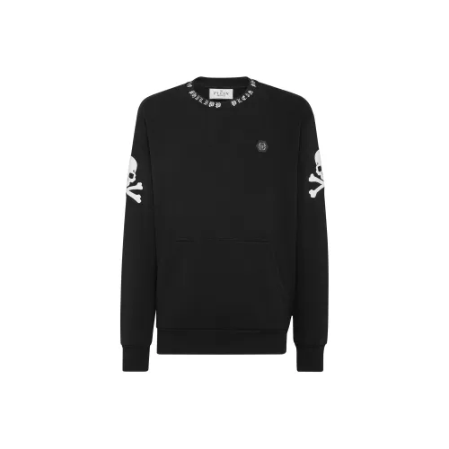 PHILIPP PLEIN Sweatshirt Ls Skull&Bones T-Shirt Men's Black