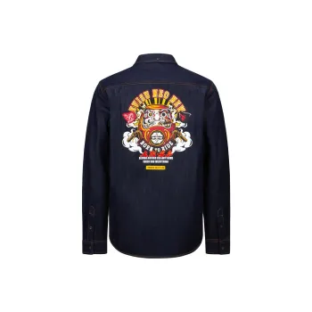 EVISU Shirts Men Denim Blue
