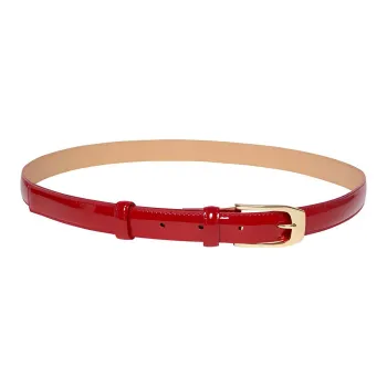 INES DE LA FRESSANGE Patent Leather Belts Women's Red 