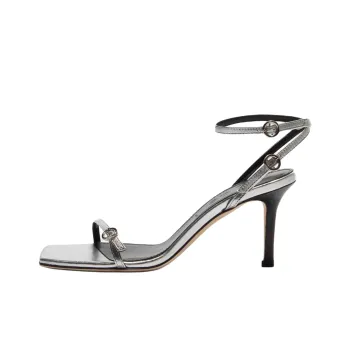 Aeyde Hallie Strap Sandals 7.5cm Women's Silver