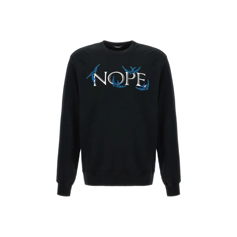 UNDERCOVER Nope Embroidered Cotton Sweatshirt-0