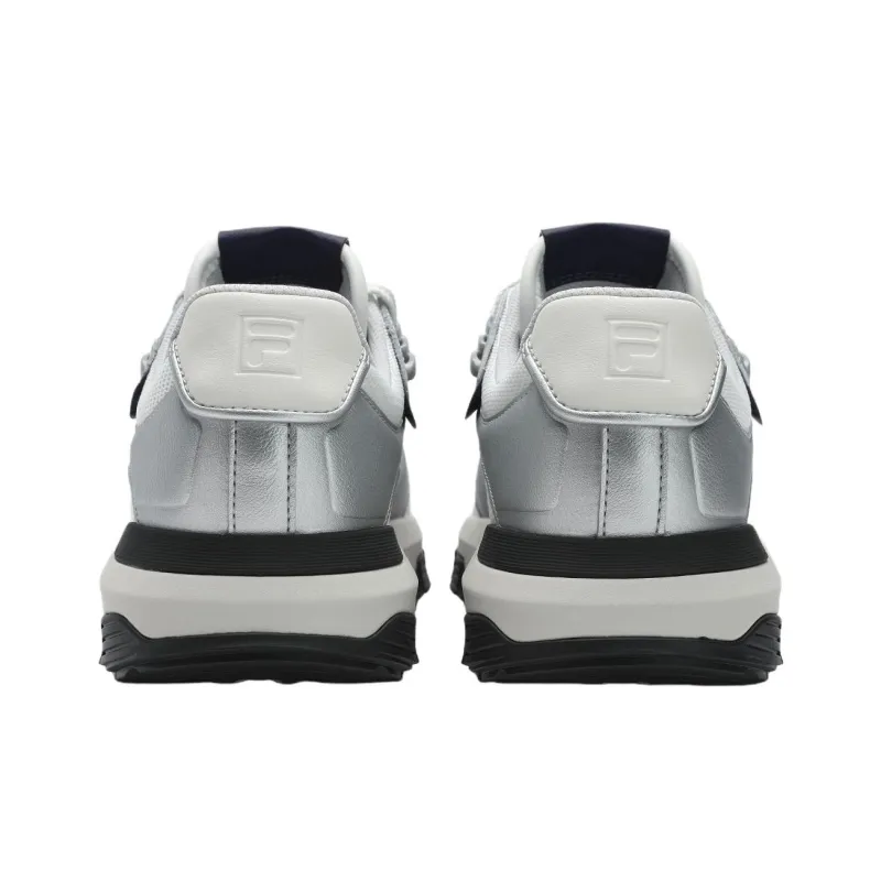 FILA RIBBON Anti Slip Wear Resistant Low Top Casual Shoes Men's Gray White-3