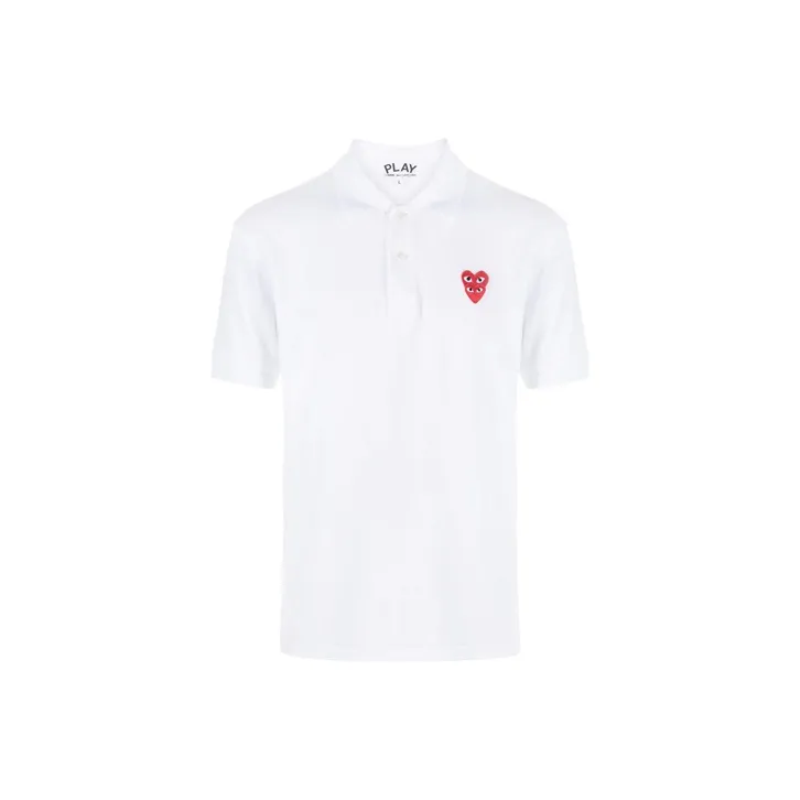 CDG Play Polo Shirts Men White-0