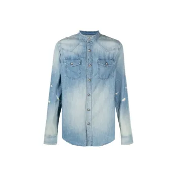 BALMAIN Shirts Men Blue