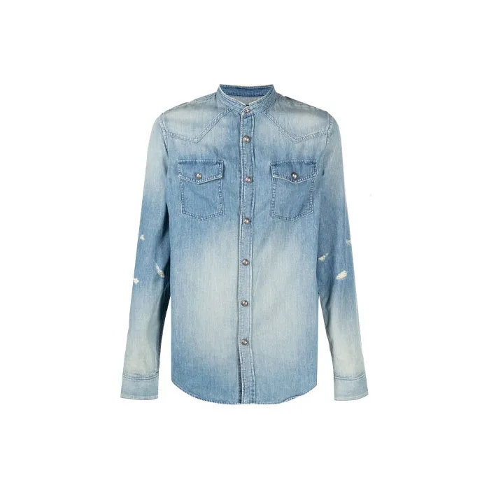 BALMAIN Shirts Men Blue-0