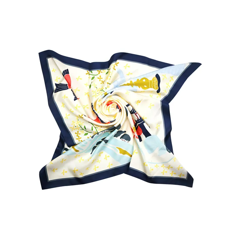 WENSLI Silk Scarves Unisex-1