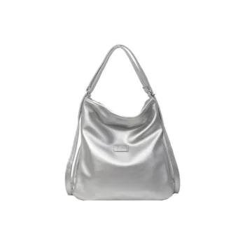 FCTOSSR PU Double Shoulder Backpack Regular Women's Black/White/Silver/Pink