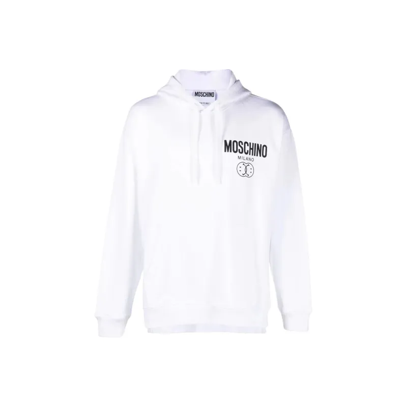 MOSCHINO Smile Logo print Cotton Hoodie-0