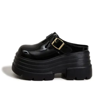 Milan Love Song Rubber Sole Metal Cut Out Abrasion Resistant Slip Resistant Quick Dry Wrap toe Slippers Women's Black