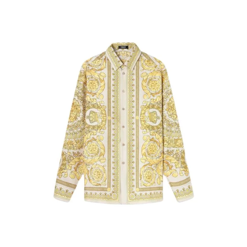 VERSACE Shirts Men Yellow-0