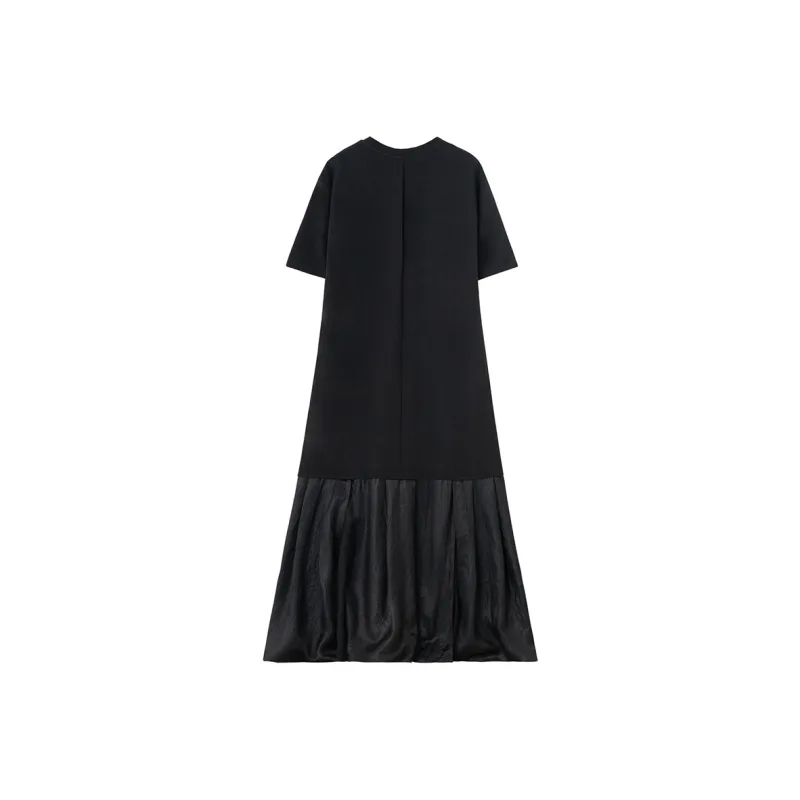 SOON FLOWER Short Sleeved Dress Women's Black-1