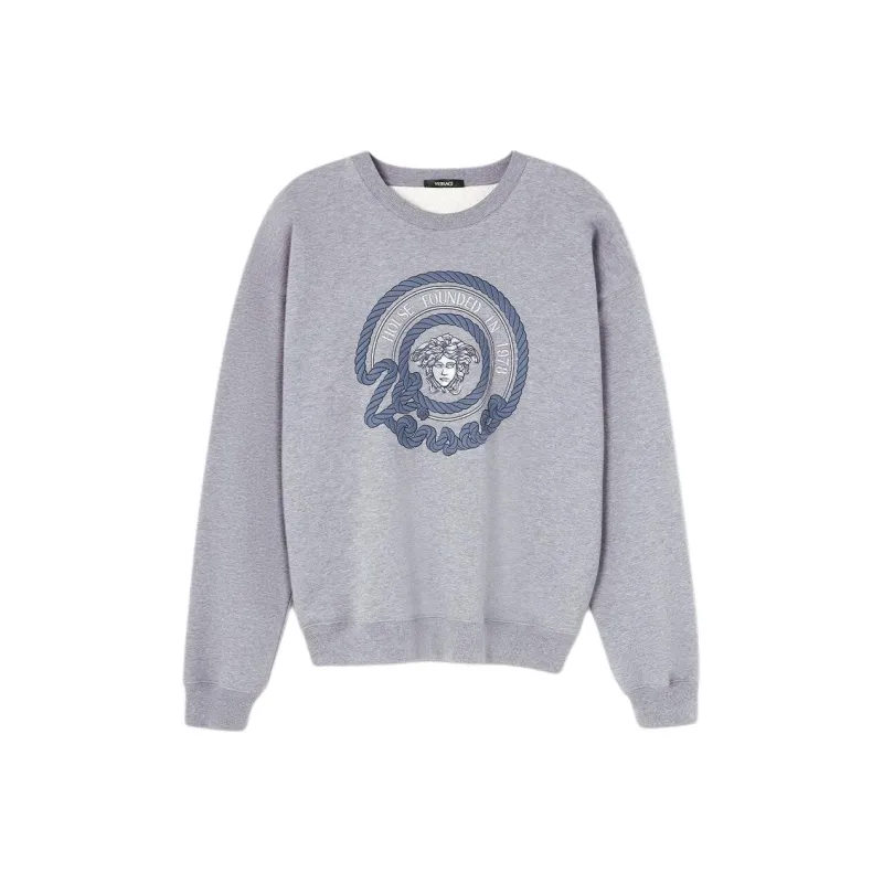 VERSACE Medusa embroidered Cotton Sweatshirt-0