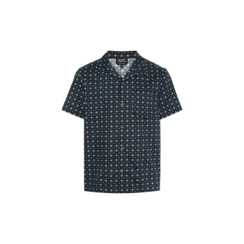 A.P.C Lloyd Geometric print Cotton Shirt