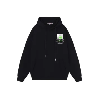 FAIRWHALE Pullover Off The Shoulder Hood Sweatshirt Unisex