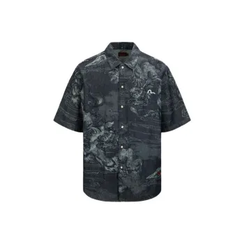 EVISU Shirts Men Denim Blue