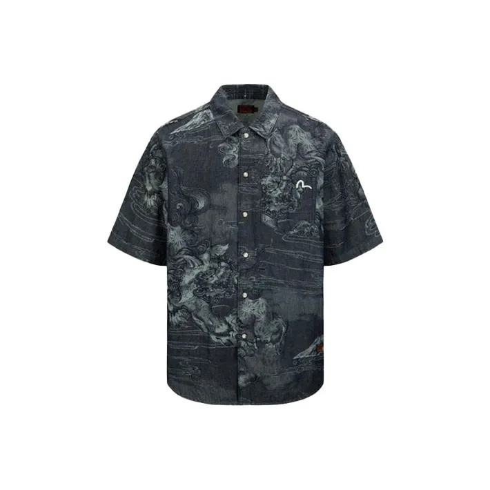 EVISU Shirts Men Denim Blue-0