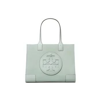 TORY BURCH Ella Artificial Leather Tote Bag, Shopping Bag, Handbag, Shoulder Bag Small Size Women's Mist Pine Green