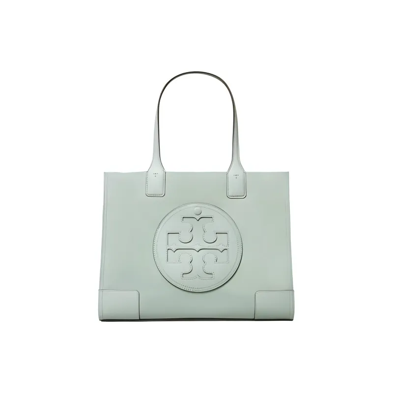 TORY BURCH Ella Artificial Leather Tote Bag, Shopping Bag, Handbag, Shoulder Bag Small Size Women's Mist Pine Green-0