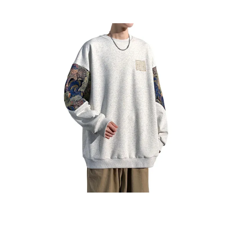 YooMore American Casual Bear-Print Unisex Sweatshirt-32