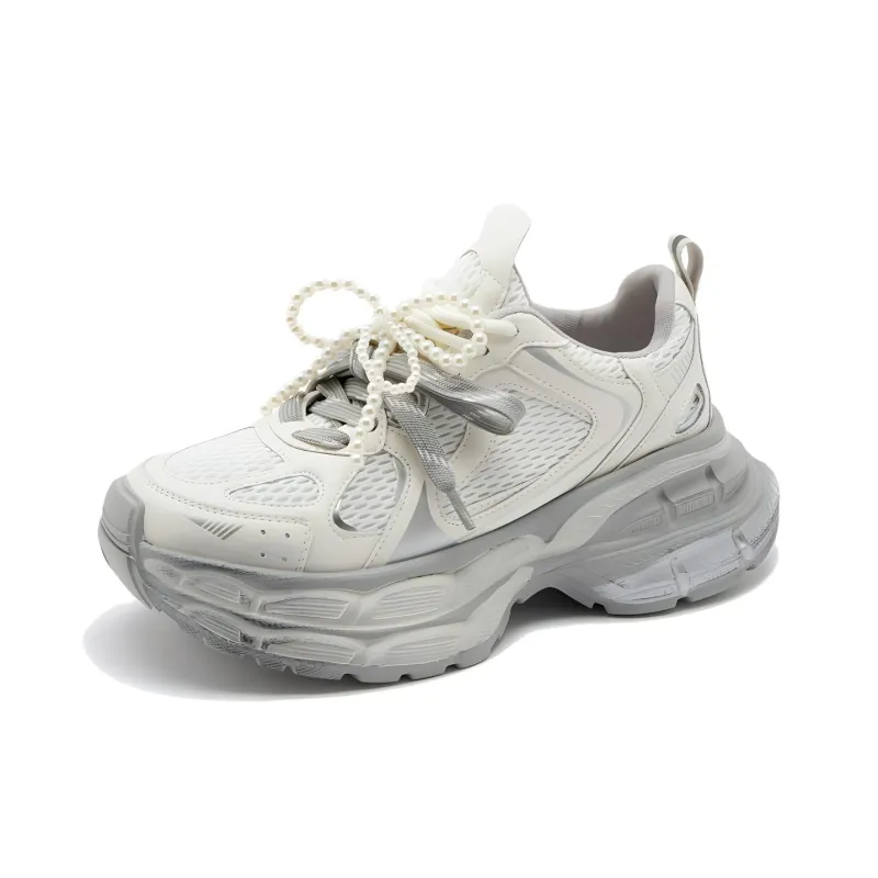 BARDILEV Slip Resistant, Breathable, Height Increasing Low Top Chunky Sneakers Women's-7