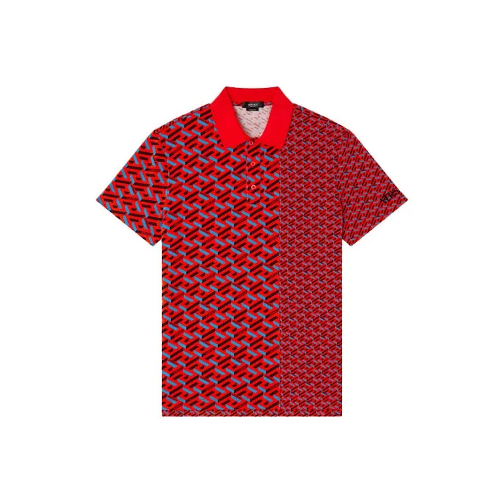 VERSACE Polo Shirts Men Red-0