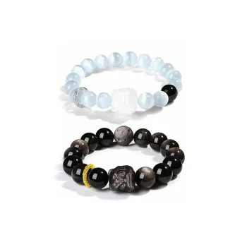 CMFY Glass Cat Eye Jade Bracelets Unisex