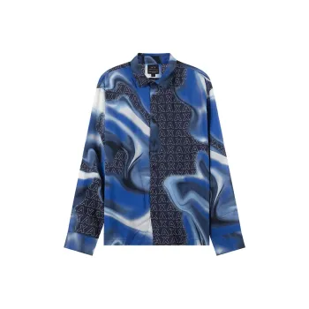 ARMANI EXCHANGEAE FW23 Shirt Men's Marine Blue
