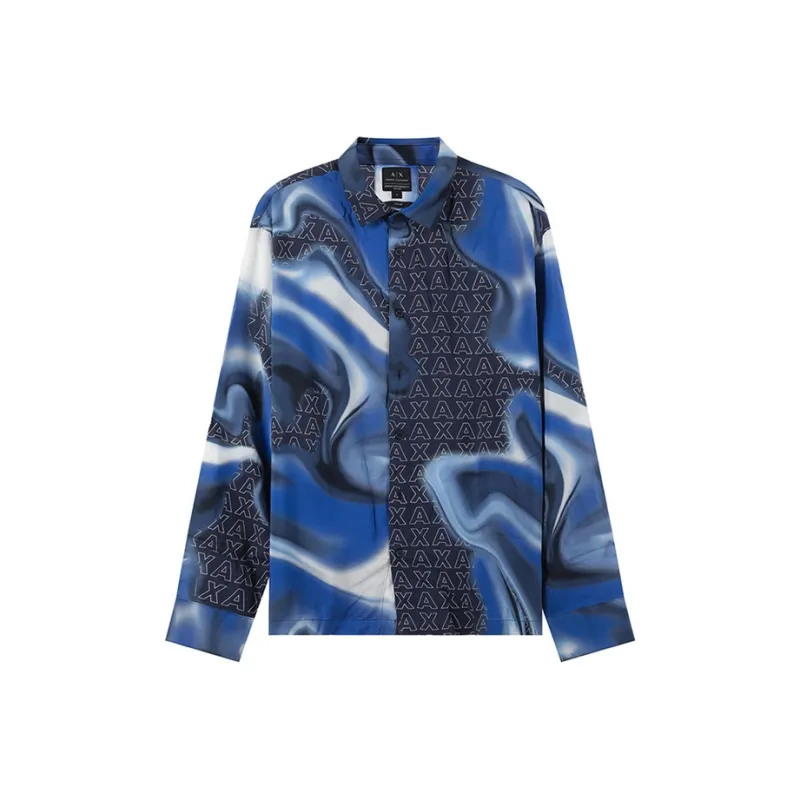 ARMANI EXCHANGEAE FW23 Shirt Men's Marine Blue-0