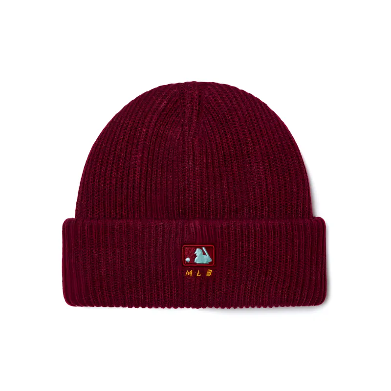 MLB Acrylic Beanies Unisex Burgundy-1