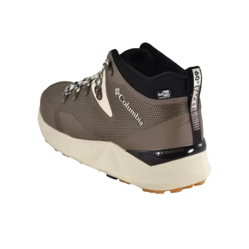 Columbia Facet 60 Abrasion Resistant Breathable Mid Top Hiking Shoes Men's Brown White-3