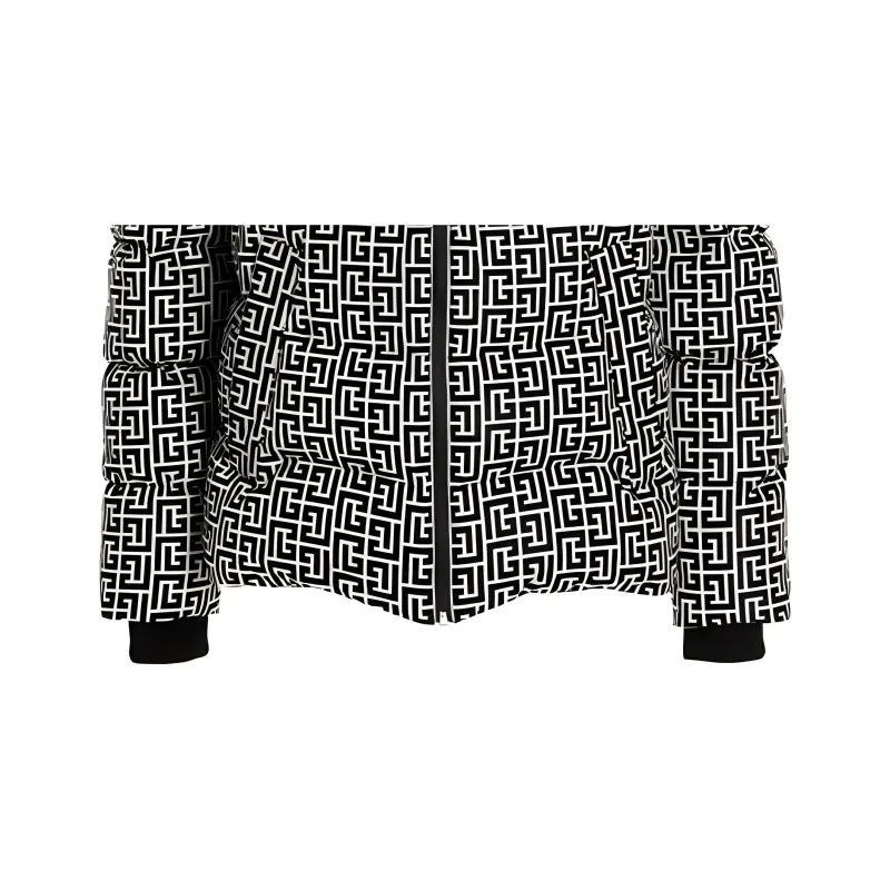 BALMAIN Down Jacket Women's Black White-6