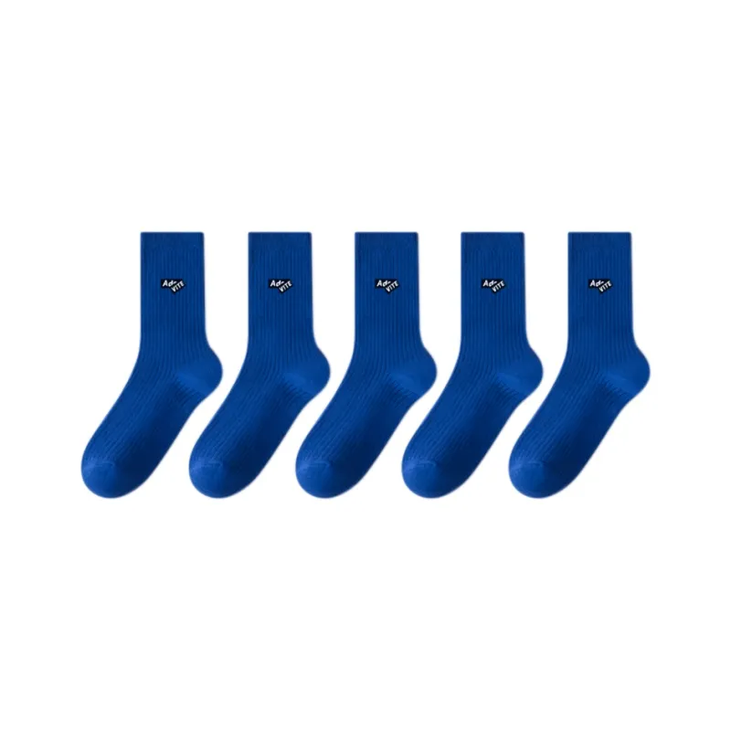 FAIRWHALE Mid Calf Socks Unisex 5 Pack-54