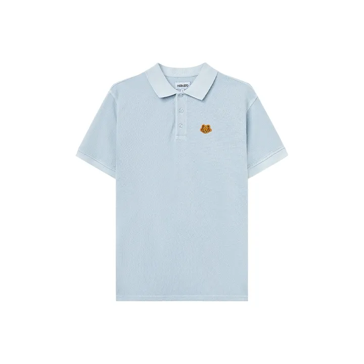KENZO Classic Tiger Head Polo Shirts Men Blue-0
