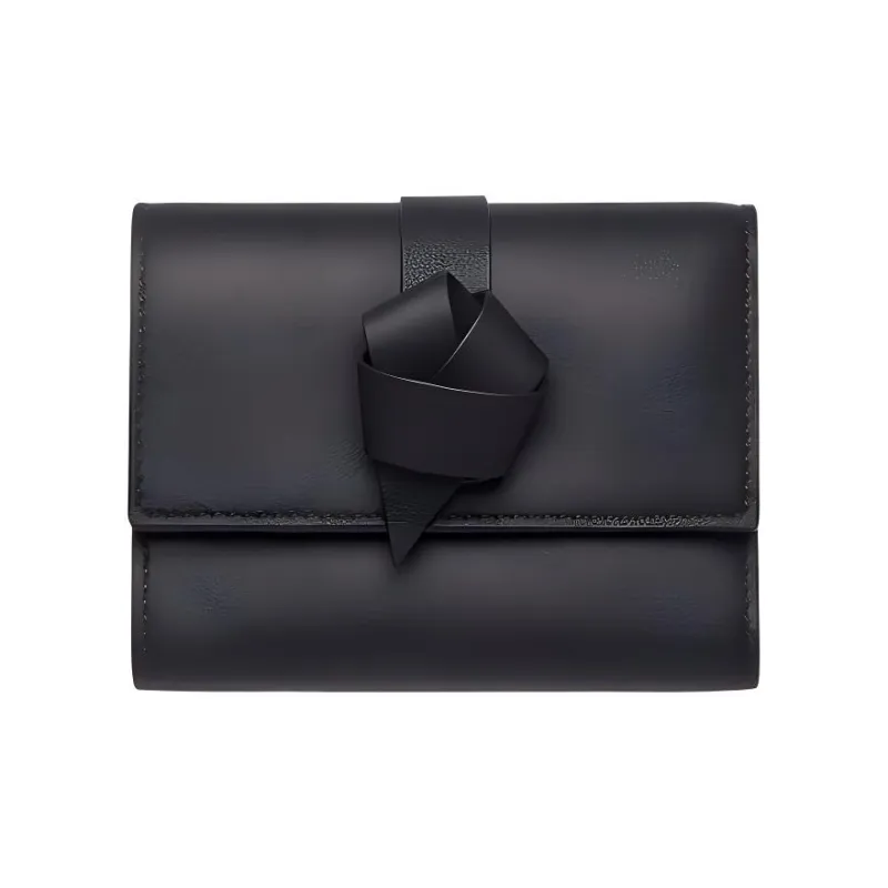 Acne Studios Cow Leather Wallet Women's Black-0