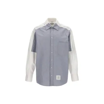 THOM BROWNE Panelled Curved Hem Shirt