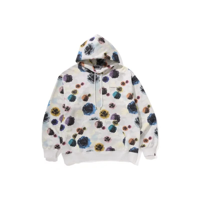 A BATHING APE Floral Camo Pattern Relaxed Fit Pullover Hoodie-2