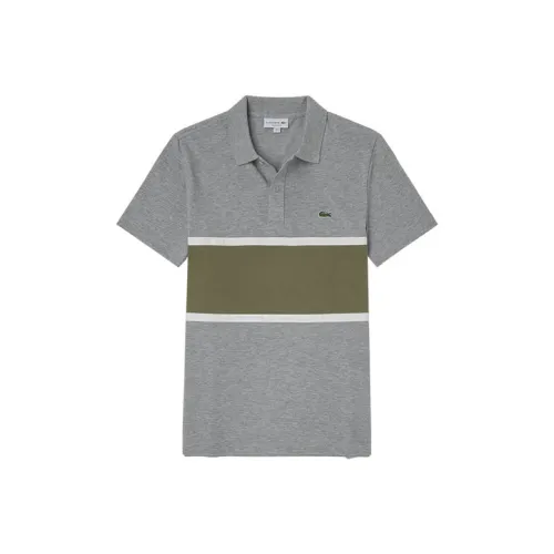 LACOSTE Polo Shirts Men Gray
