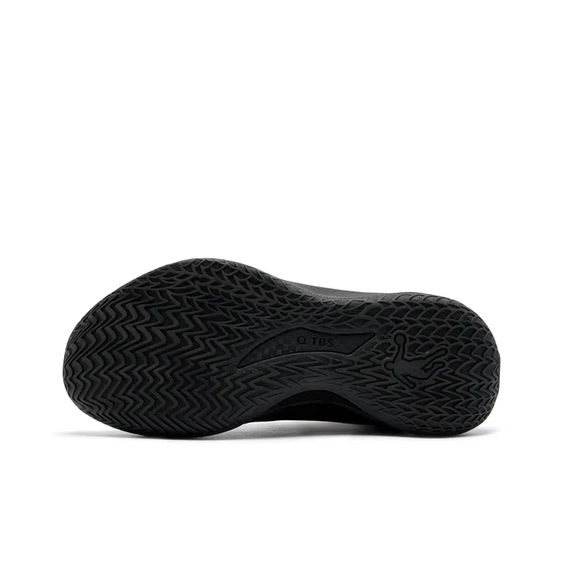 QIAODAN Poisonous Fangs 3.5 Basketball Shoes Men Low Top Black Shark Gray-5
