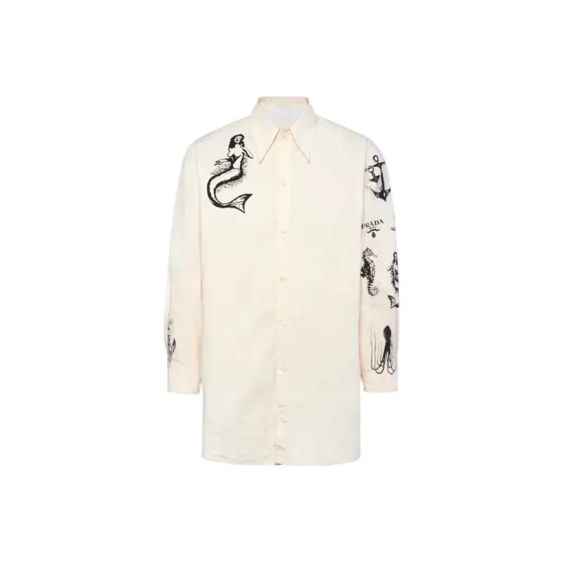 PRADA Shirts Men Beige-0