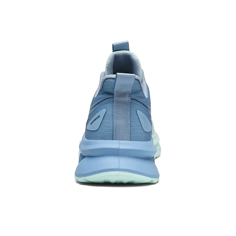 WARRIOR Running Shoes Men Low Top Teal/White Green/Yellow Orange-4