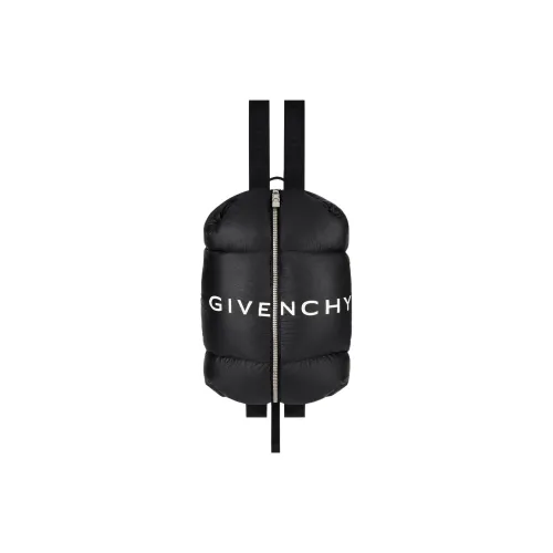 GIVENCHY G-Zip Nylon Fabric With Cow Leather Patchwork Backpack Men's Black