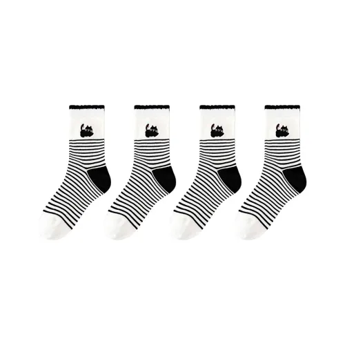 Moremoli Mid Calf Socks Women's 4 Pack