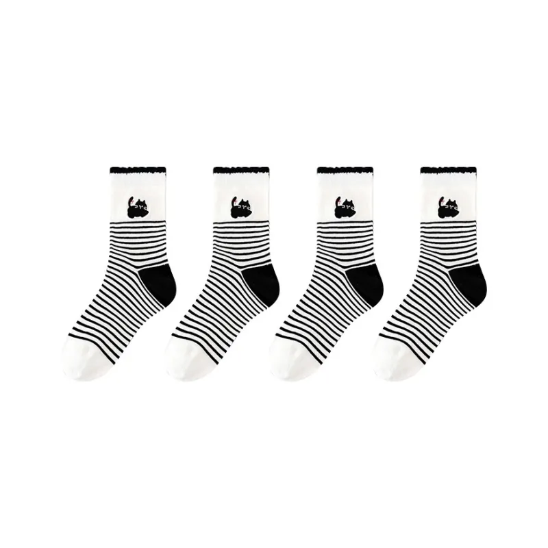 Moremoli Mid Calf Socks Women's 4 Pack-5