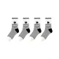 4-Pack (4 White Base with Black Stripes)
