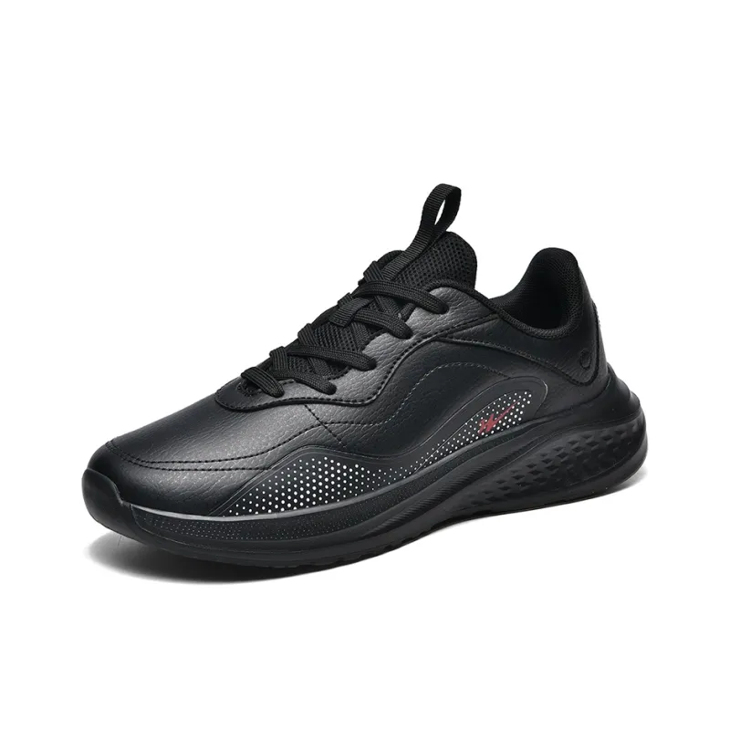 Binary Cushioning Rebound Support Lightweight Slip Resistant Low Top Running Shoes Men's Black-1