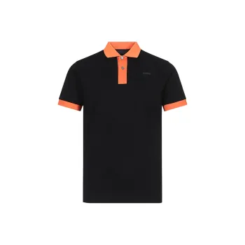 PRADA Polo Shirts Men Black Orange