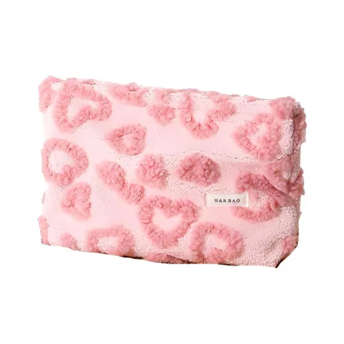 MITIANTU Plush Fresh Cute Heart Makeup Bag, Portable Skincare Product, Lipstick Storage Bag, Clutch Bag Insert