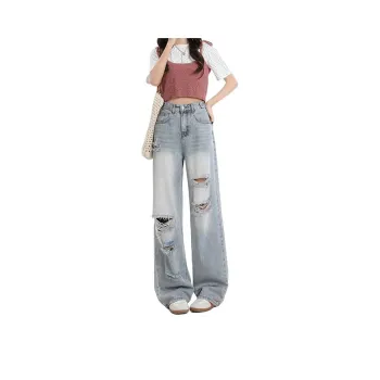 Flowers In Water Jeans Women's Light Blue
