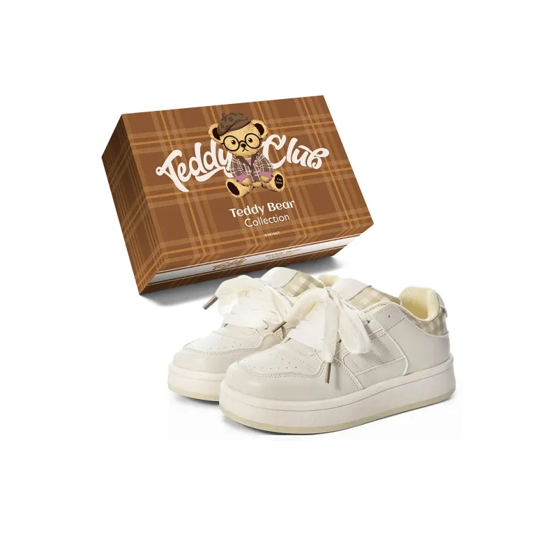 Teddy Bear Collection Non slip Lightweight Low Top Skateboard Shoes Women's-5