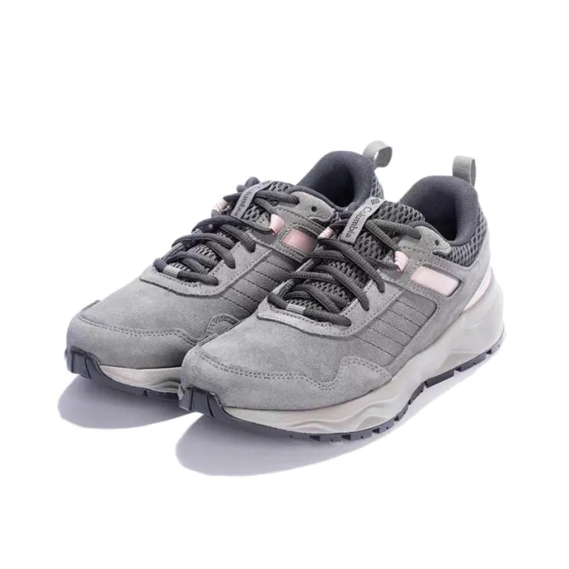 Columbia Anti Slip Wear Resistant Low Top Hiking Shoes Women's Gray Pink-2